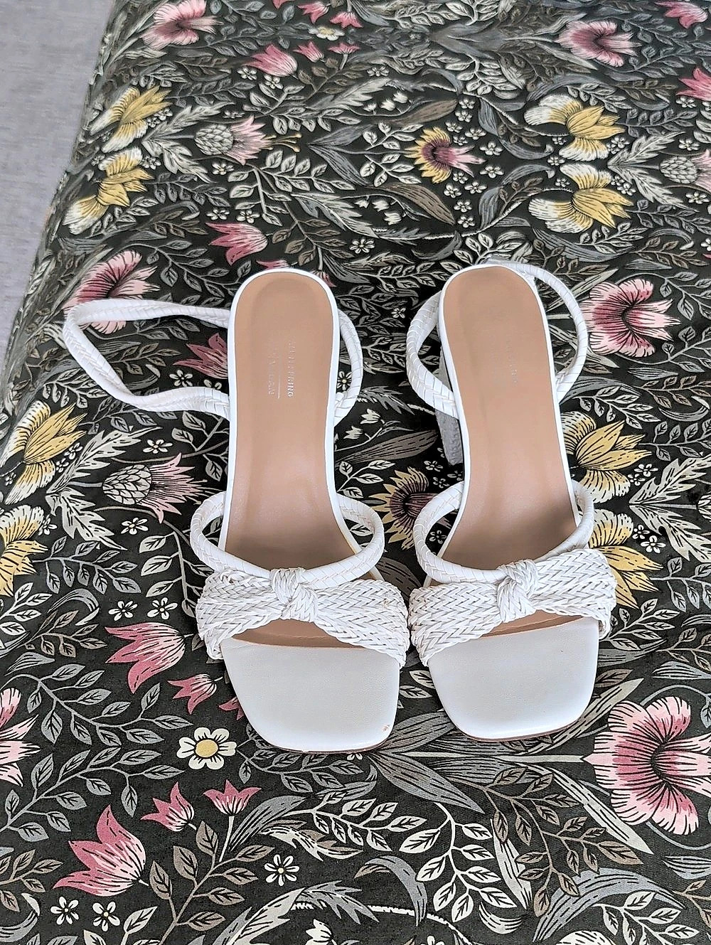 Call It Spring White Woven Bow Sandals